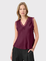 Recycled Satin Sleeveless - Elderberry