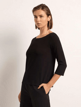 Relaxed Boat Neck - Black
