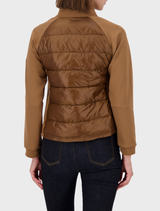 Quilted Jacket With Neoprene - Whisky