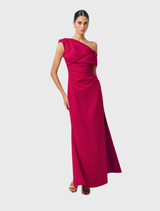 Verdessa Asymmetrical Gown - Raspberry Pink
