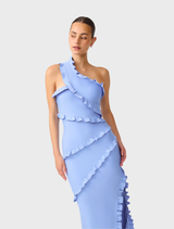 Floriana Asymmetric Gown - Brown