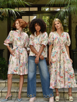 Ruche Around Dress - Pink
