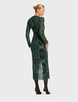 Alexa V-Neck - Emerald-Black
