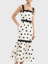 Bacio Trumpet Midi Dress - Spot