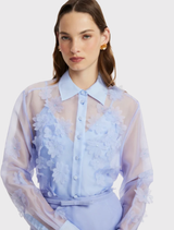 Cassia Petal Shirt - Periwinkle