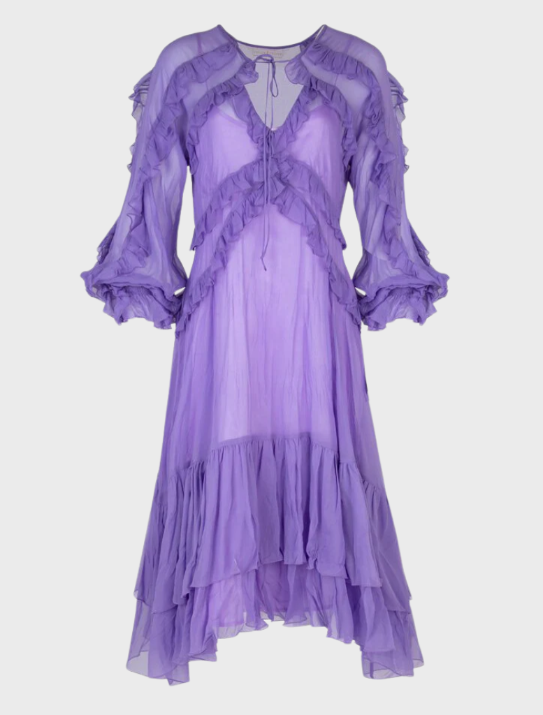 Frill At Ease Dress - Lilac