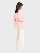 Boiled Wool Coat - Light Pink