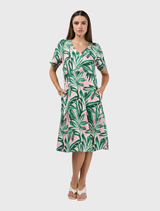 Frond Dress - Emerald Multi