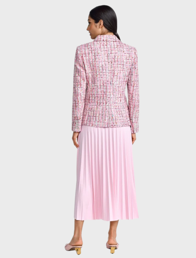 Pleated Skirt With Elastic Waistband - Spring Blush