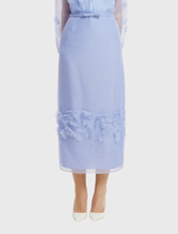 Kyra Petal Maxi Skirt - Periwinkle