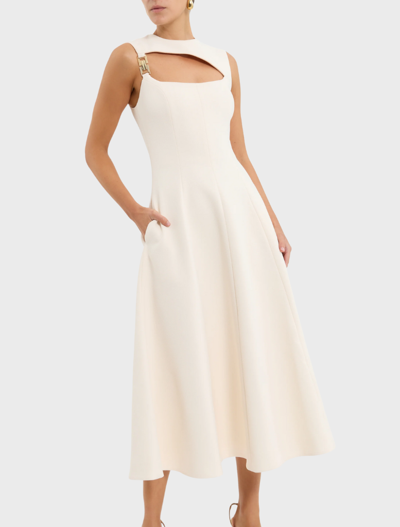 Freyja Midi Dress - Cream