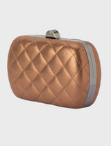 Zoey Quilted Clutch - Copper