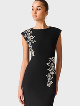 Veda Boatneck Sequin Gown - Black