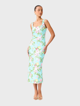 Emmeline Sequin Midi Dress - Mint Green