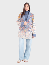 Jacquard Jacket, Kilim Pattern - Off-White