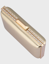 Sammi Crystal Frame Clutch - Gold