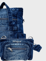 Small Voyager Denim Backpack - Denim Medium Wash