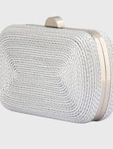 Martina Rope Clutch – Silver