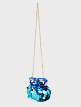Pedro Sequin Pouch - Blue