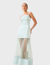 Marcella Strapless Gown - Seagreen