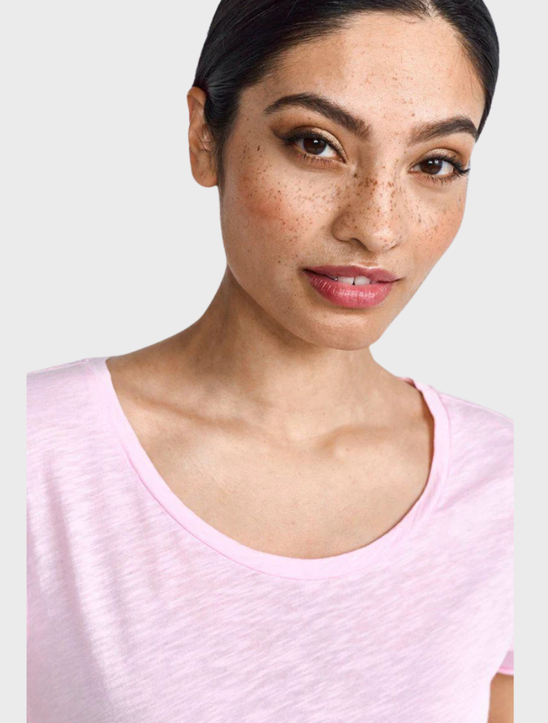 Slub cotton T-shirt - Spring Blush