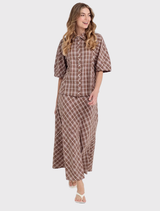 Checkmate Skirt - Cocoa