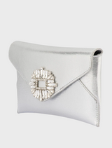 Antonia Envelope Clutch - Silver