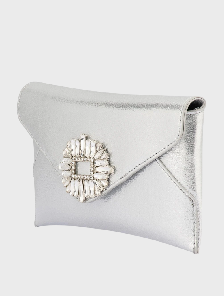 Antonia Envelope Clutch - Silver