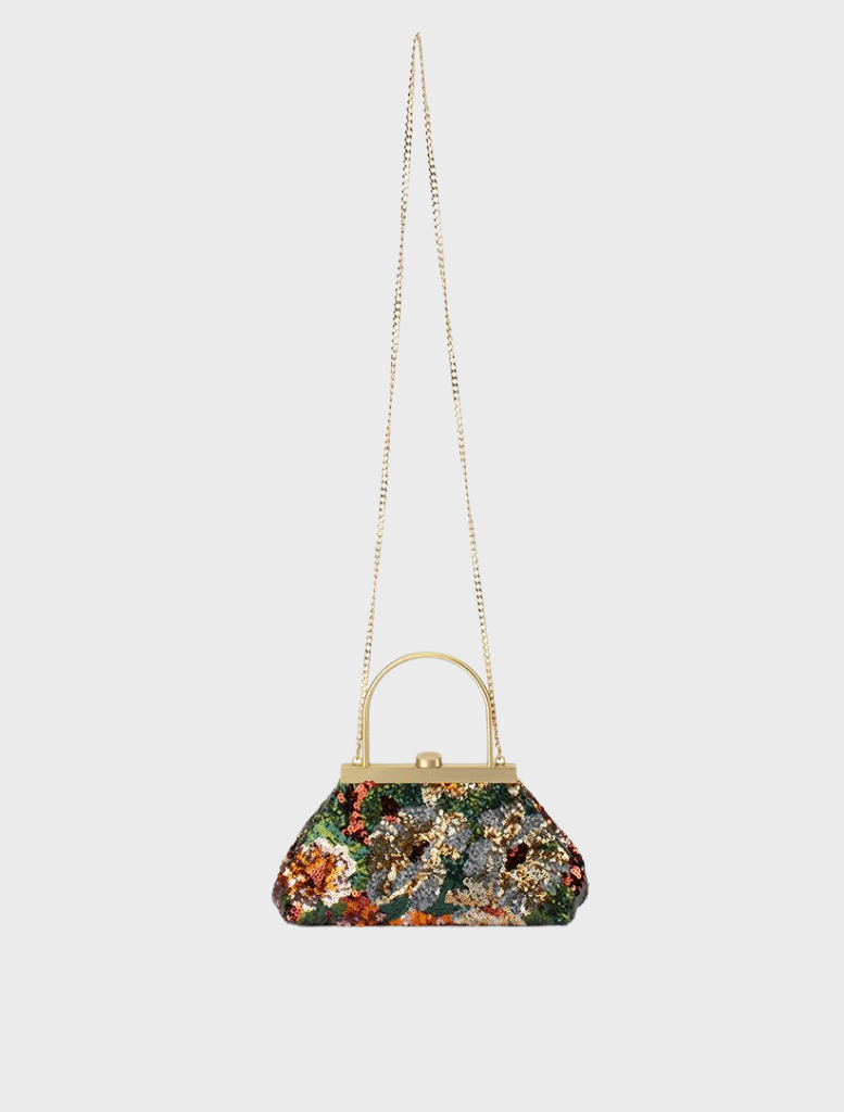 Audrey Sequin Top Handle - Bronze