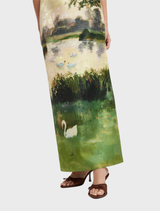 Ava Jacquard Bustier Maxi Dress - Serene Print