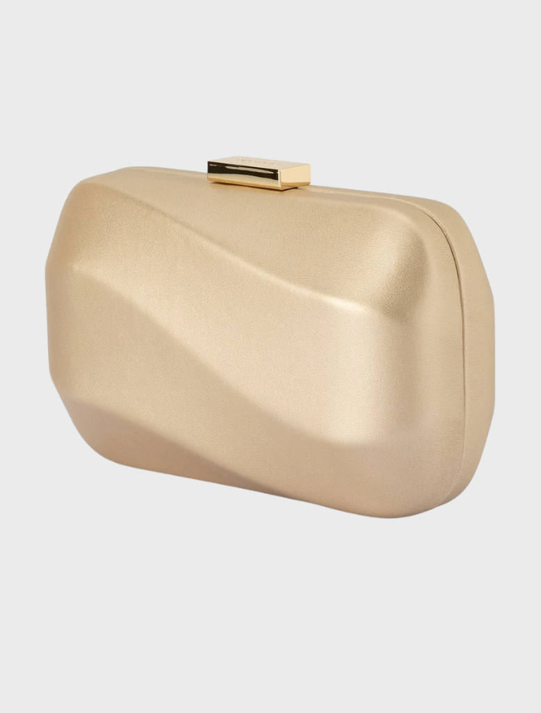 Carolin Wavy Clutch - Gold
