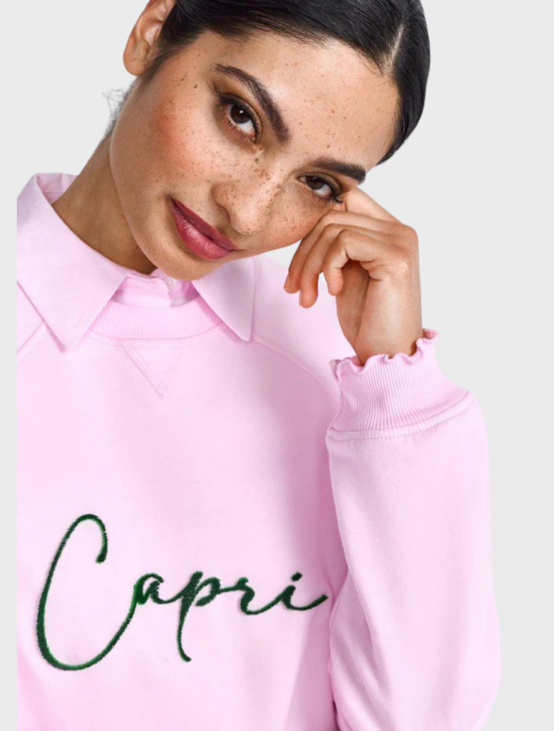 Sweater with lettering - Spring Blush