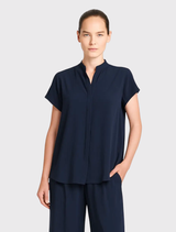 Soft Stand Shirt - Navy