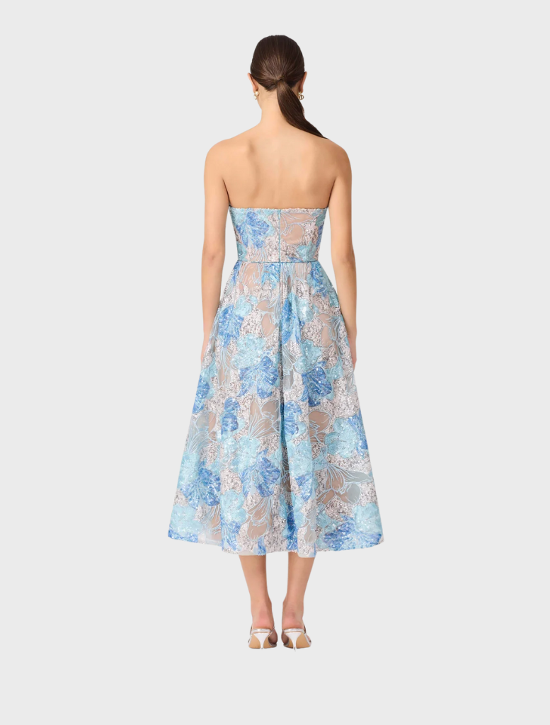 Leonie Cocktail Midi Dress - Blue