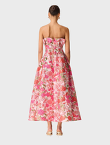 Floralie Strapless Gown - Pink Floral