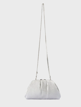 Naomi Pleated Clutch - Silver