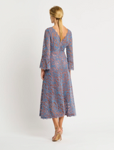 Valentina Dress - Blue-Apricot