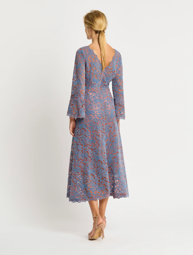 Valentina Dress - Blue-Apricot