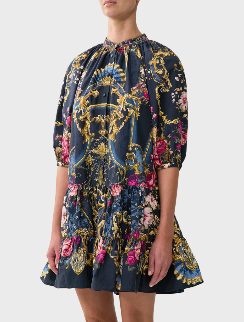 Puff Sleeve Shirt Dress - Ornate On A Plate