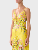 Bias Slip Dress With Lace Edge Detail - Lady Limonada