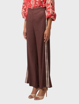 Liora Linen Viscose Stretch Rope Pant - Rustic Twine