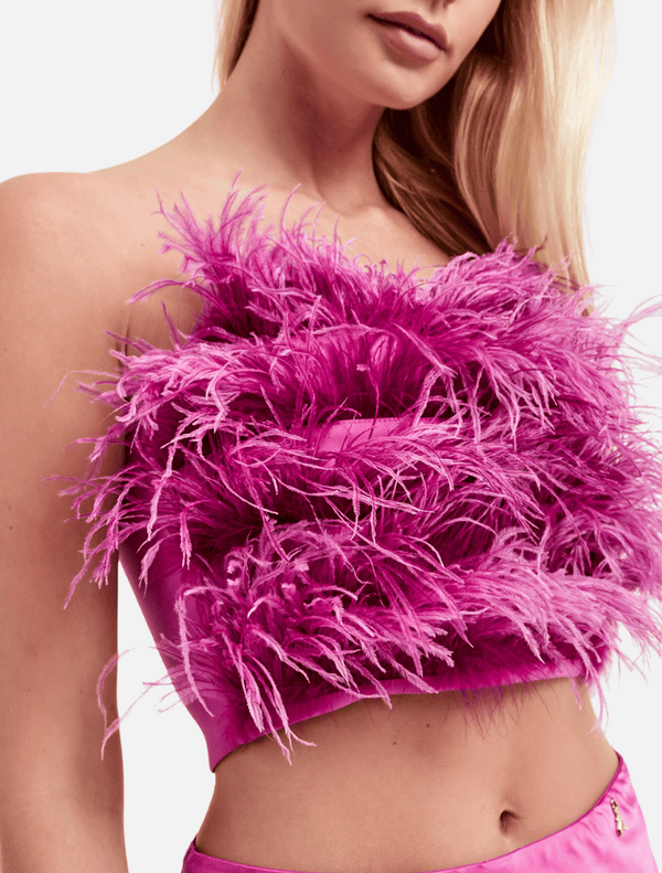 Feather Bustier - Orchid Purple