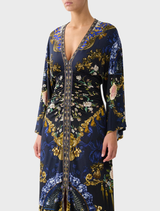Wide Sleeve Gathered Midi Dress - Notes From The Blue Room