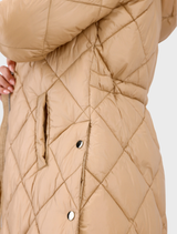 Quilted Coat - Cognac