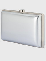 Lucy Metallic Clutch - Silver