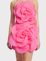 Floret Mini Dress - Fuchsia