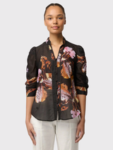 Calantha Cotton Silk Sleeve Shirt - Sunset Orchid
