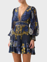 Button Front Frill Dress - Notes From The Blue Room