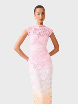 Lumira Cap Sleeve Gown - Pink Ombre
