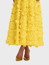 Juliette Lace Halterneck Maxi Dress - Sunshine